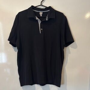 Tristan Black Polo Shirt Classic Knit Design